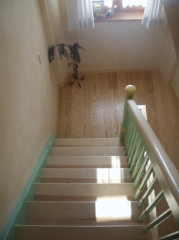 Massivholztreppe - Draufsicht